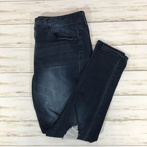 Jeggings distressed low rise skinny jeans